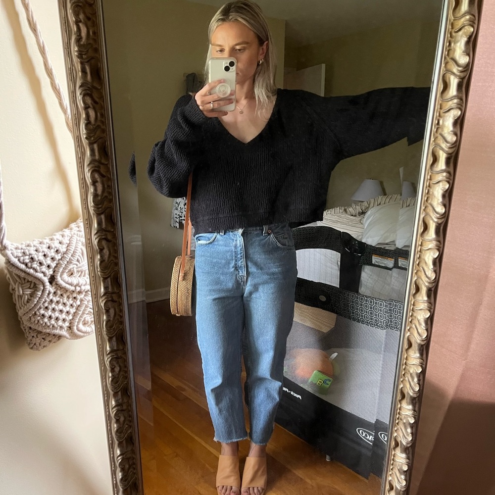 Free People Cropped Sweater